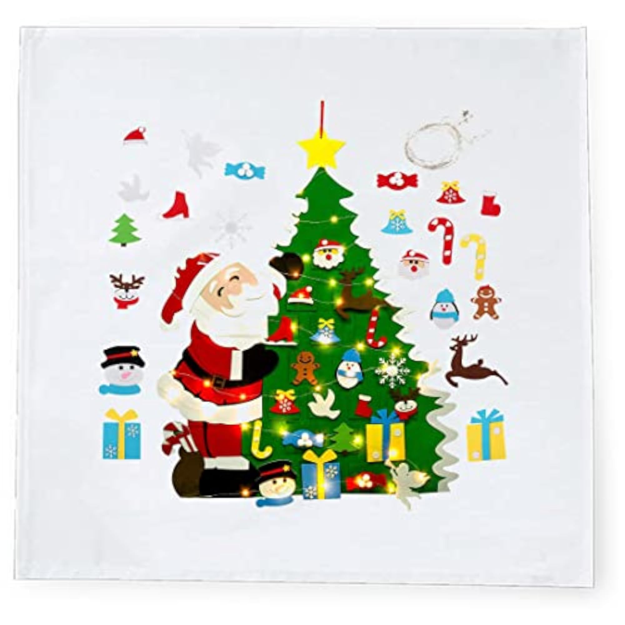 6 Pcs Christmas Theme Silk Table Napkins for Christmas Gatherings