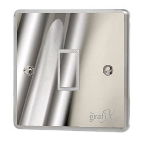 the grafix studio Chrome Silver Gloss Light Switch Sticker Vinyl/Skin cover