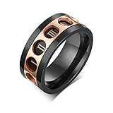 ❀ Material ❀ Este anillo de dedo está hecho de acero inoxidable de alta calidad. Comfort Fit Design, anillos sencillos para hombre y mujer.