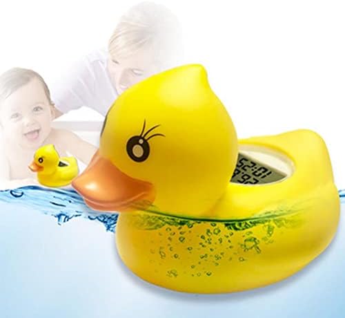 Moanyt Baby Bath Thermometer Toy, Floating Thermometer Lovely Waterproof Digital Room Thermometer for Bathtub Bath Pool, with Temperature Warning, 2 Extra Duck Toys