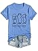 BYIPY Funny Tshirts Shirts for Women Graphic Tees Dog Printed Short Sleeve Tops Summer Shirt Loose Crewneck Soft Tops T-Shirt L Blue