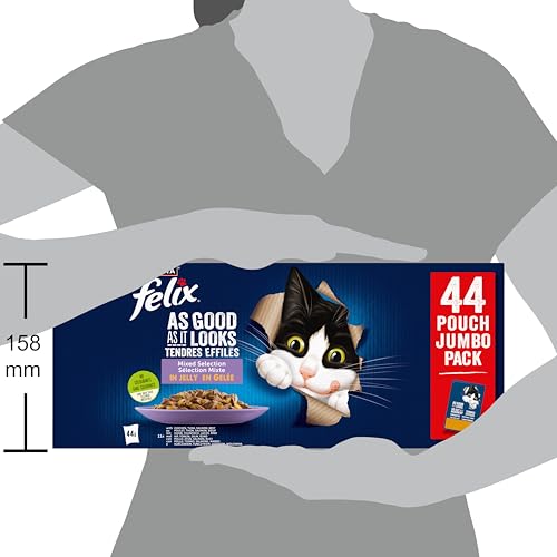 Miniatura 5 de Felix Fantastic, Comida Húmeda Para Gato Adulto, Gelatina, Surtido De Buey, Pollo, Salmón Y Atún, Pack De 44 Sobres De 85 G