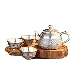  Théière Théière Service À Café Sterling 999 Ménage Vieux Tasse À Thé Pot Ensemble Maison Café Eau Verres Adultes