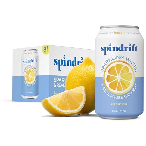 Spindrift, Sparkling Water, Lemon, 12 oz, (pack of 8) Cover