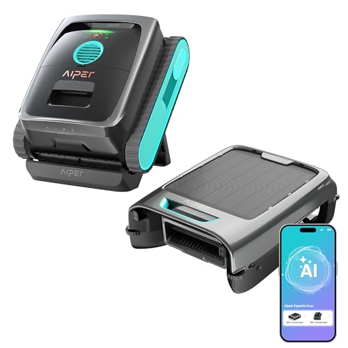 Aiper US (2026 New) AIPER Experts Duo: Scuba V3 & EcoSurfer S2, 360° Top-to-Bottom Cleaning, 7 Day Hands-Free Care, 10x Faster Pool Cleaning with AI Patrol, Auto-Parking & Water Quality Maintenance,