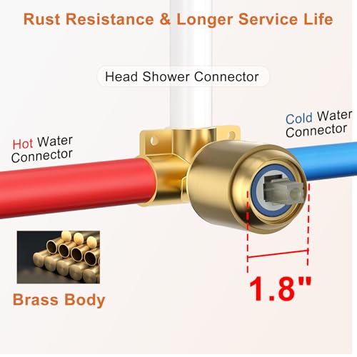 HUCKLE Shower Faucet Set, Brushed Gold by HUCKLE - Used condition - Image 5