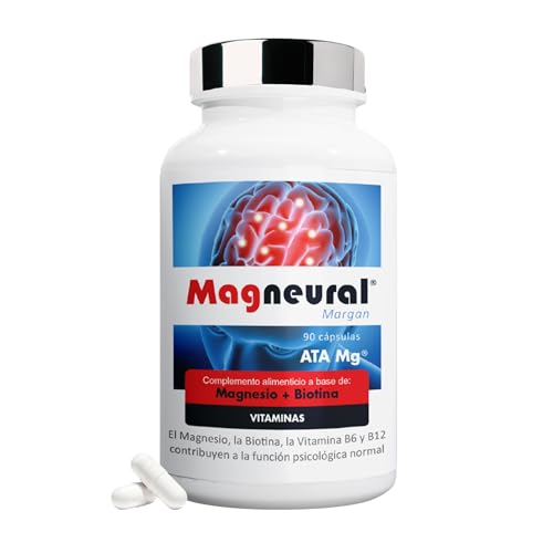 Magneural® de Margan Biotech, 90 Cápsulas | Acetil Taurinato de Magnesio | Bisglicinato de Magnesio | Vitaminas del Grupo B (B1, B2, B3, B6, B9, B12) + Biotina