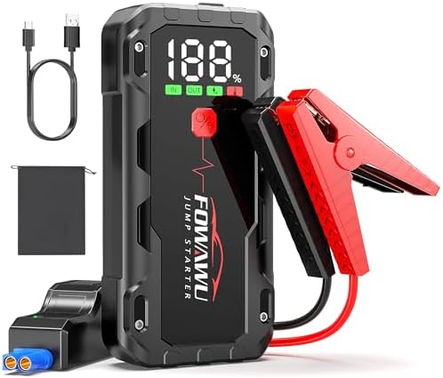 FOWAWU 6000A Arrancador de Baterias de Coche, 22800mAh 12V Earran...