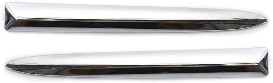 GZYF Car Auto Chrome Front Bumper Center Moulding Trim Cover for Fiat 500 2007-2015, 1 Pair