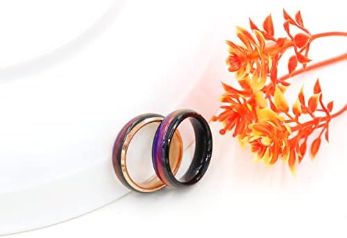 Uloveido Y643 Verlovingsring roestvrij staal goud 3 mm 4 mm, Kristal, Geen edelsteen