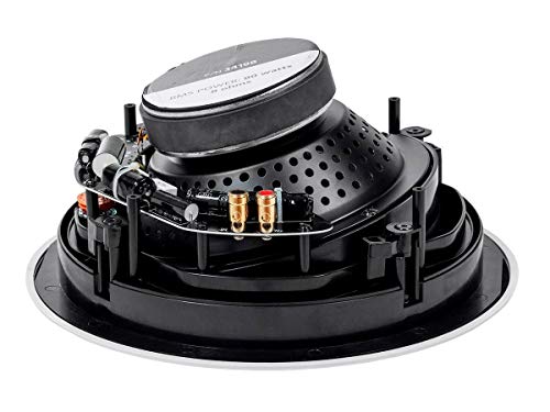 Image of Monoprice 2-Way Carbon Fiber in-Ceiling Speakers - 8 Inch with 15 Degree Angled Drivers - Alpha Series & 3-Way Carbon Fiber in-Wall Speakers - 6.5 Inch with Magnetic Grille - Alpha Series