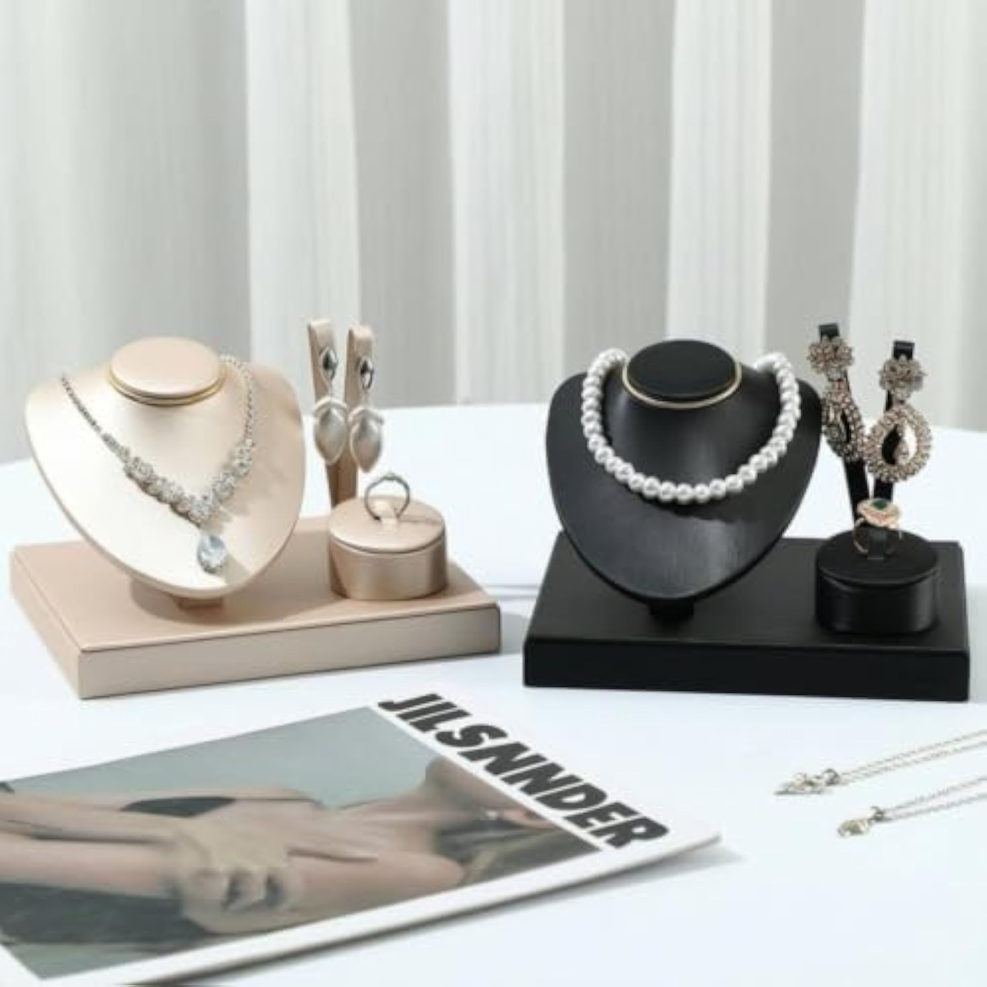 Brushed Texture Countertop Jewelry Organizer