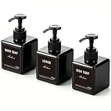 3 Pcs Dispensador Jabon Baño, 250ml Dispensador Gel y Champu Ducha Contenedor...