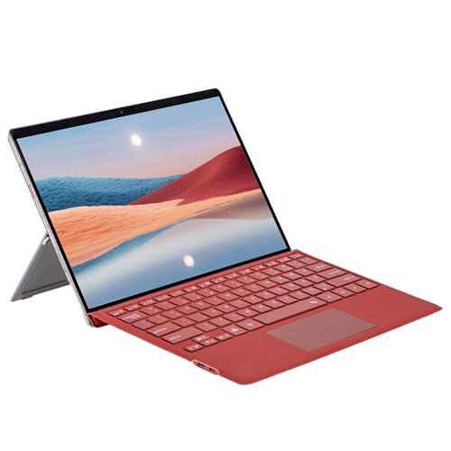 mobee Type Cover for Microsoft Surface Pro 7+/ Pro 7 / Pro 6 / Pro 5 / Pro 4 / Pro 3, Bluetooch Type Keyboard with Multi-Touch Trackpad, Ultra Silm (Red with Backlit)