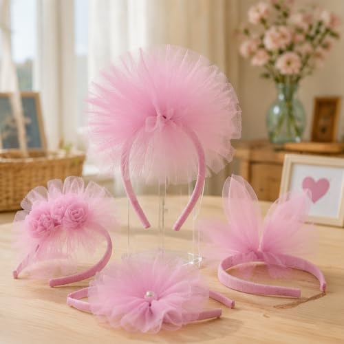 Image of Dusty Pink Tulle Fabric Ribbon 6 Inch by 25 Yards Rolls Fabric Spool Tulle for Gift Wrapping Wedding Decorations Craft Supplies DIY Tutu Skirt Baby Shower Birthday Party