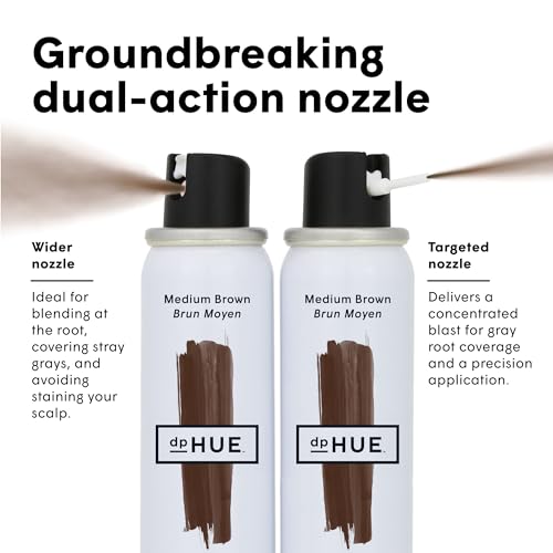 dpHUE Color Touch-Up Spray, Medium Brown (2.5 oz) + Root Touch-Up Kit, Medium Brown - Vegan - Thumbnail 3