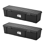 【2個セット】アイリスオーヤマ 収納ボックス 収納ケース 77L RVBOX 屋外収納 コンテナ アウトドア 幅115×奥行35×高さ28cm RV1150D チャコールグレー