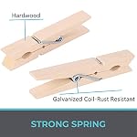 100pcs Clothes Pins Wooden Clothespins 3inch Heavy Duty Wood Clips for Hanging Clothes Pictures Outdoor - Image 5