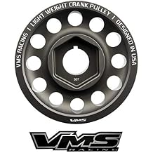 VMS RACING 05-06 Light Weight Billet Aluminum Crankshaft CRANK PULLEY Compatible with Acura RSX Type S DOHC K20Z1 2005-2006 4G63 Engines ONLY OEM SIZE uses same belts