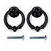 2pcs Vintage Cabinet Drawer Dresser Cupboard Pull Handle Knob--Matte Black
