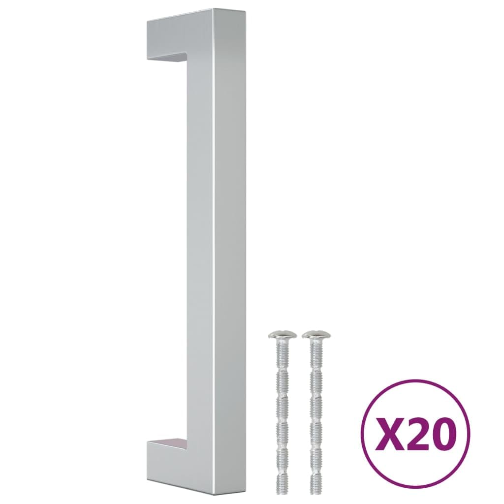 Genérico Tiradores para armarios 20 uds Acero Inoxidable Plateado 128 mm,Bricolaje,Accesorios de Bricolaje,Ferretería para armarios,Pomos y picaportes de armarios-3203637