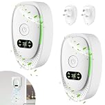 BIZOI Air Purifier for Bedroom Home, 2 Pcs Plug-In Negative Ion Air Purifiers, Portable Quiet Ioniser for Smokers, Pets, Ionic Air Purifier Plug In UK, Quiet Odour Remover for Toilets Offices Kitchens