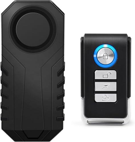 NineLeaf Bicycle Alarms Bike Alarm Mobility Scooter Alarms Anti Theft Vibration Alarm for E-Bike Motorcycle Bicycle Tricycle Car E-Scooter Vehicles Door Window 113db Super Loud IP65 Waterproof