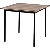 届け先法人限定 オフィスコム カフェテーブル スクエアテーブル 作業台 幅800mm×奥行800mm×高さ700mm ダークブラウン