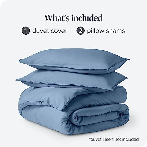 Bare Home Duvet Cover Queen Size - Premium 1800 Super Soft Duvet Covers Collection - Lightweight, Cooling Duvet Cover - Soft Textured Bedding Duvet Cover (Queen, Coronet Blue) #TOP7