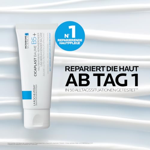 La Roche Posay Reparierende Wundsalbe für geschädigte, irritierte Haut, Für Körper, Gesicht und Lippen, Mit Dexpanthenol, Tribioma und Thermalwasser, Cicaplast Baume B5+, 40 ml