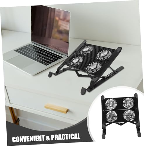 Base refrigerada para laptop COHEALI, diseño ergonómico con 4 ventiladores para disipación de calor y altura ajustable, ideal para gaming y oficina miniatura 7