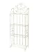Produktbild aubaho Nostagie Regal 170cm Eisenregal Blumenregal Gartenregal antik Stil Creme weiß