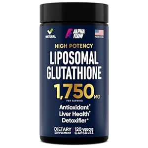 Liposomal Glutathione Supplement 1750MG – Pure Glutathione Liposomal with Vitamin C + Phospholipid Antioxidant Complex – L Glutathione for Liver Detox and Immune Support Supplement – 120 Caps