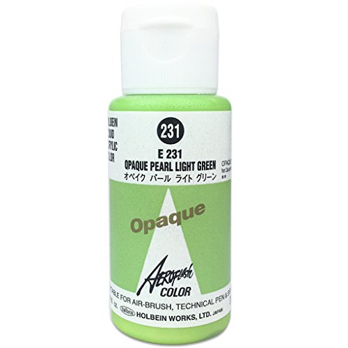 Aeroflash Color (Opaque Pearl Light Green E-231) 1 Bottle of 35ml From Holbein Japan