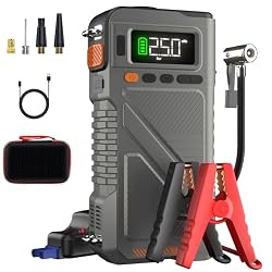 GEENEU Portable Car Battery Jump Starter with Air Compressor (8000A, 150psi).  Lightning Deal.