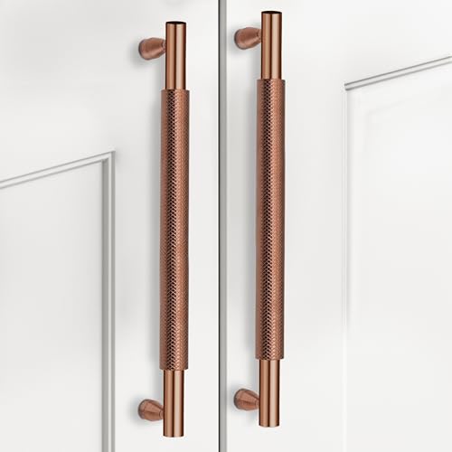 Image of Plantex Cabinet Handle /Kitchen Cabinet Door Handle /Wardrobe /288 mm Cupboard Handle /Door Pull-Push Handle for Home /Office - Pack of 2 (Rose Gold)