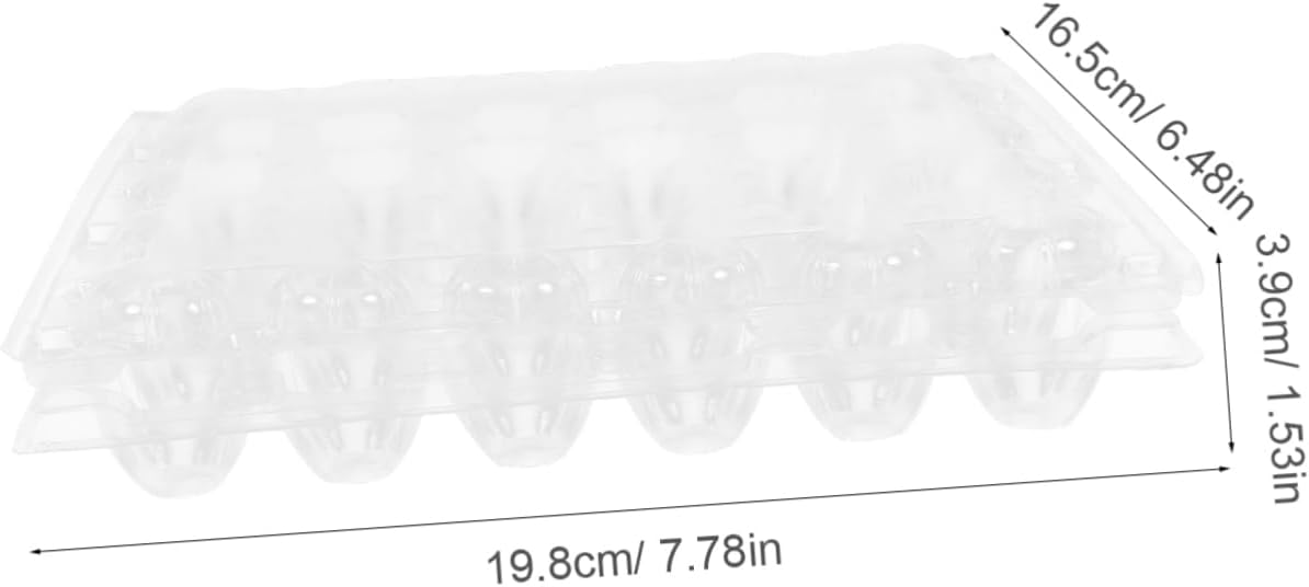 25pcs Transparent Quail Cases Reusable Plastic Quail Boxes for Safe Storage Cavity Design for Kitchen Organization