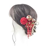 [NANA手作り]髪飾り つまみ細工 和玉 紐リボン 成人式 七五三 お祭り ヘアーアレンジ 袴 卒業式 花 入園式 三歳 七歳 3歳