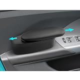 BIXUAN Accoudoir de porte de voiture universel en cuir PU Accoudoir de voiture Hauteur réglable Gauche Support Coussin avec boîte de rangement Coussin d'accoudoir de voiture Coussin d'accoudoir de