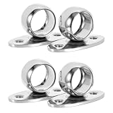 OUNONA 4 Stück Edelstahl Kugelkopf Flanschverbindung für Rohrverbinder, Silber