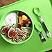 green sprouts Learning Bowl | Helps toddler develop independent eating skills | Heat-resistant silicone, Suction cup base with easy-release tab, 3 sections marked to measure portions, Dishwasher safe