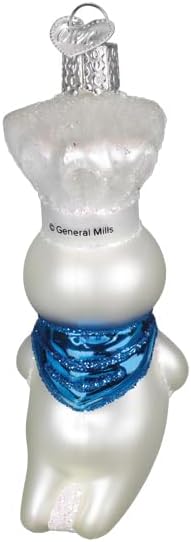 Old World Christmas Pillsbury Doughboy Glass Blown Ornament for Christmas Tree, Handcrafted Holiday Decoration, Baking Collection