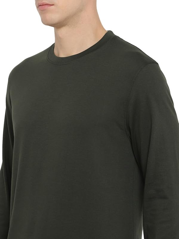 Image of AMERICAN CREW 100% Supima Cotton Round Neck Full Sleeve T-Shirt for Men