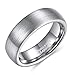 6mm Mens Womens Tungsten Ring Brushed Matte Dome Silver Wedding Band Comfort Fit Size 9