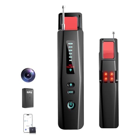 Hidden Camera Detector, Camera Detector, Anti Spy, GPS Tracker Detector, Portable Bug Detector RF Signal Finder for Hotels, Travel, Home, Office (Black) Cover
