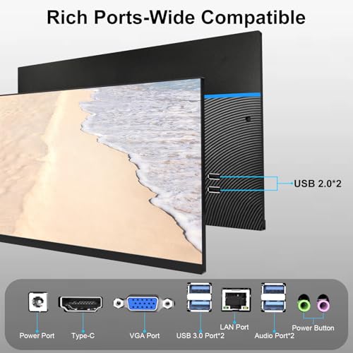 SUKOTOP All-in-One PC with 23.8" Full HD Multi-Touch Display, Alder Lake-N95 processor 16GB RAM and 512GB SSD Features Dual-Band WiFi, Bluetooth and Wired Keyboard with Mouse - Image 8