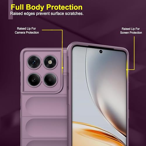 Image of Zapcase Back Case Cover for Motorola Edge 60 Pro | Compatible for Motorola Edge 60 Pro Back Cover | Liquid Silicon Magic Case with Camera Protection | Lavender