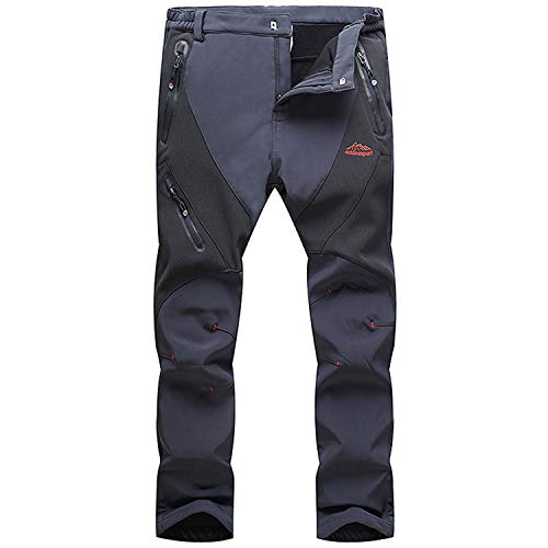 Freiesoldaten Hombres Prueba de Viento Soft Shell Senderismo Escalada Pantalones Al Aire Libre Lana Pantalones de Esqui