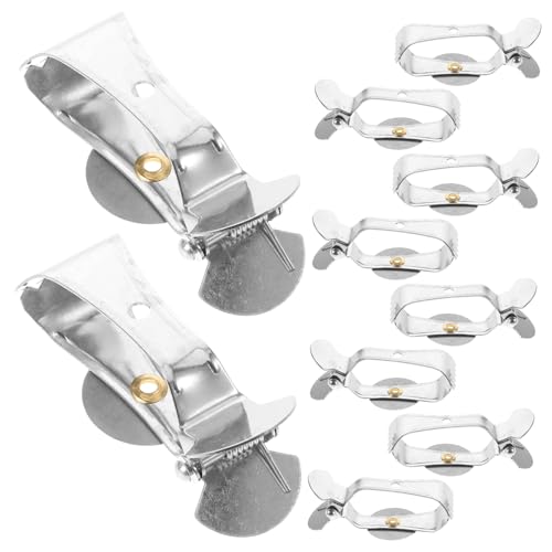 Alipis 10 Piezas Clip de Cortina Decorativo para Oficina Decoración Bohemia del hogar Lazos de Cortina decoración Infantil Soportes de Cortina sin Taladro amarrado Acero Inoxidable Silver