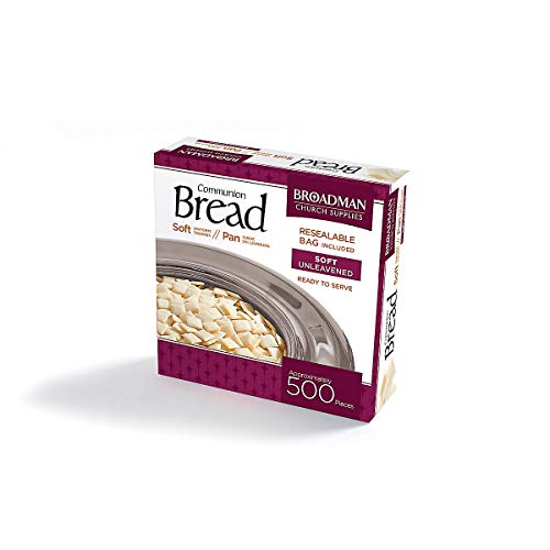 Communion Bread - Soft Uniform Squares (500 Pieces): Resealable Bag Included / Soft Unleavened / Ready to Serve